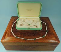 QUALITY LEATHER JEWELLERY BOX, containing an assortment of decorative costume jewellery, including