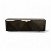 CATTELAN ITALIA KAYAK THREE-DOOR SIDEBOARD, in brushed bronze finish, 74 (h) x 221 (w) x 54cms (d)