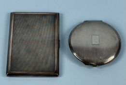 GEORGE VI RECTANGULAR SILVER CIGARETTE CASE, engine turned decoration and gilt interior, D.