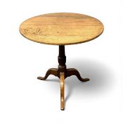 19TH CENTURY OAK TRIPOD TABLE, circular tilt top, 72 (h) x 78cms (diam.) Provenance: private