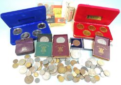 ASSORTMENT OF MIXED COINS & BANK NOTES, including Festival of Britain crowns, etc. Provenance: