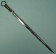WILLIAM IV SILVER MEAT SKEWER, William Eaton, London 1836, 33cms (l), 4.1ozt Provenance: private