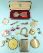 VICTORIAN SILVER OPEN FACED POCKET WATCH, gold-plated slimline crown wind pocket watch, Imperial