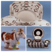 CROWN DUCAL PART DINNER SERVICE, Imperial bone china teaware and a novelty teapot Provenance: