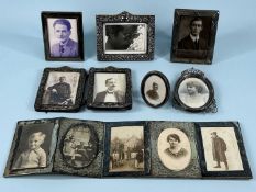 VARIOUS PHOTOGRAPH FRAMES, including two oval silver faced, two rectangular silver faced, etc.