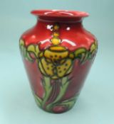 MINTONS SECESSIONIST SMALL VASE, pattern no. 7, red ground, printed marks, 10cms (h) Provenance: