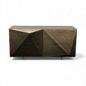 CATTELAN ITALIA KAYAK TWO-DOOR SIDEBOARD, in brushed bronze finish, 74 (h) x 148 (w) x 54cms (d)