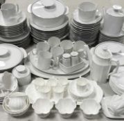 20TH CENTURY TABLEWARE, to include German porcelain dinner service with silver rim, including two