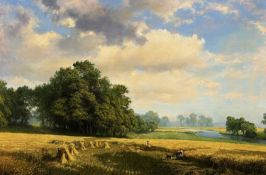 TONY SHEATH (b.1946) oil on canvas - 'Harvest Time', signed, 60 x 90cms Provenance: private