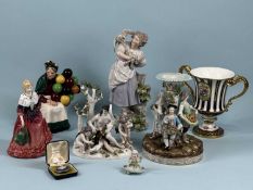 ASSORTED PORCELAIN, 19th century and later, including Meissen figural group, allegorical of Earth,