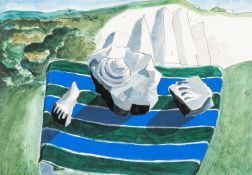 ‡ MICHAEL CULLIMORE (Welsh, 1936-2021) watercolour and ink - entitled, 'Fossils from Brockham