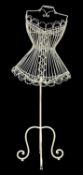 VINTAGE STYLE WHITE PAINTED WIRE WORK MANNEQUIN, 152cms (h) Provenance: private collection Cheshire