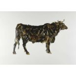 SALLY MATTHEWS mixed media - 'Welsh Black', signed verso, 79 x 99cms Comments: framed