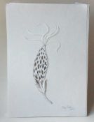 DILYS JACKSON (b. 1938) cut paper and graphite on paper - 'Seed Form', unsigned, dated 2017, 30 x