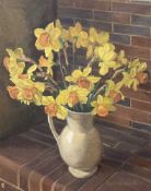 MAVIS BLACKBURN (1923-2005) oil on canvas - 'Daffodils', signed, 61 x 51cms Comments: unframed
