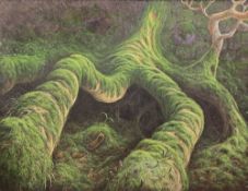 GERALD DEWSBURY (b. 1957) oil on canvas - 'Up Against the Wall', signed, 62 x 83cms Provenance: