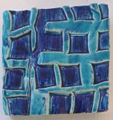 BRONWYN WILLIAMS-ELLIS (b. 1953) ceramic tile - 'Net 1', 15 x 15 x 2cms