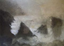 WILLIAM SELWYN (b. 1933) limited edition (12/300) digital print - 'Rocks and Sea', signed, 27 x