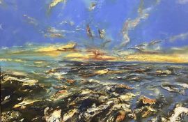 IWAN GWYN PARRY (b. 1970) oil - 'Approaches to the Thames', signed verso, 100 x 152cms Comments: