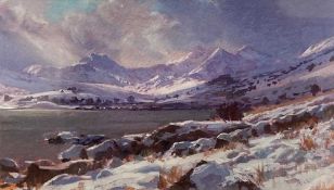 DAVID WOODFORD (b. 1938) limited edition (2/25) print - 'Snowdon from Capel Curig', signed, 16 x