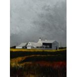 BOB SHIRES (b. 1947) acrylic on board - 'Gromlech near Rhoscolyn', signed with artist's mark and