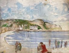 IVOR DAVIES (b. 1935) watercolour and graphite - 'Llandudno, Orme', signed and dated 2012, 57 x