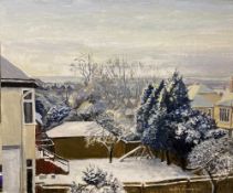 MAVIS BLACKBURN (1923-2005) oil on board - 'Winter Gardens', signed, 52 x 61cms Comments: unframed