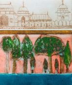 NÖELLE GRIFFITHS (b. 1959) limited edition collagraph (4/6) - 'India', signed, 17 x 14cms