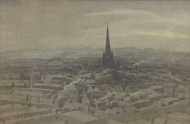 HAROLD HOLDEN watercolour - 'St Mary, Redcliffe, Bristol', signed, 24 x 36cms Comments: framed
