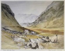 MALCOLM EDWARDS (b. 1934) digital print (90/250) - 'Nant Ffrancon Pass', signed, 27 x 36cms