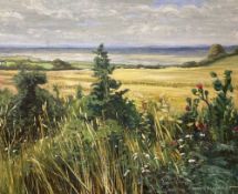 MAVIS BLACKBURN (1923-2005) oil on board - 'The Dee from Flintshire', signed, 51 x 61cms Comments: