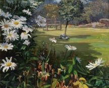 MAVIS BLACKBURN (1923-2005) acrylic on board - 'My Garden', signed, 50 x 60cms Comments: framed