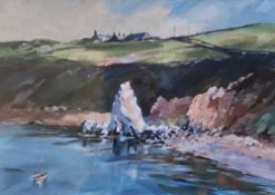 GERRY BALL (b. 1948) digital print - 'White Lady Bay', signed, 20 x 29cms Comments: mounted