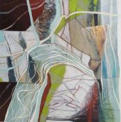 SARAH HUTT mixed media - 'Y Pedwar Tymor Mewn Un Diwrnod', 33 x 35cms Comments: framed