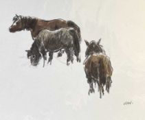 SIR KYFFIN WILLIAMS RA (1918-2006) digital print - 'Welsh Cobs', unsigned, 30 x 42cms Comments: