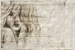 CLARA MAYER limited edition (1/3) drypoint - 'Moving Woman', signed and dated 2012, 23 x 35cms