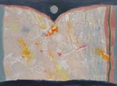 DIANA HEEKS (b. 1944) mixed media - 'Landscape', signed, 15 x 20cms