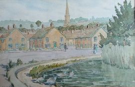 H. L. ADAMSON watercolour - 'Ashton in the Water, Derbyshire', signed verso, 23 x 35cms Comments: