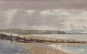GERRY BALL (b. 1948) watercolour - 'Aberarth, mid Wales', signed, 14 x 21cms Provenance: donated