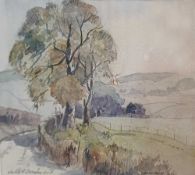 MAURICE GREENWOOD (1930-2022) watercolour - 'North Wales Lane', signed, 23 x 30cms Comments: framed