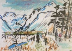 ISHBEL MCWHIRTER (b. 1927) limited edition (87/500) digital print - 'Nant Ffrancon in Winter',