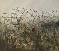 IOLA SPAFFORD (b. 1930) limited edition (67/75) etching - 'Dog Rose', signed, 22 x 25cms