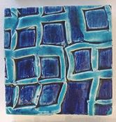 BRONWYN WILLIAMS-ELLIS (b. 1953) ceramic tile - 'Net 2', 15 x 15 x 2cms