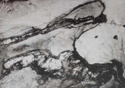 JOHN HEDLEY (b. 1953) artist's proof solar plate - 'Rhos Colwyn', signed, 38 x 56cmS