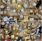 LARGE & VARIED COLLECTION OF MINIATURE NOVELTY CLOCKS, various materials Provenance: private