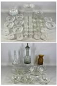 RETRO GLASSWARE, including suite of Finnish textured drinking glasses, box set of six Western