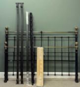 VICTORIAN STYLE BLACK & GOLD METAL BED FRAME, 140 (h) x 190 (w) x 210cms (l) Provenance: private