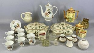 ASSORTED CERAMICS & GLASSWARE, including Richmond floral coffee set, 15 pieces; Keele Street Pottery