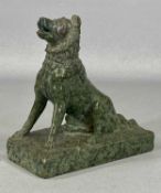ITALIAN GRAND TOUR GREEN SERPENTINE MARBLE MODEL of the dog of Alcibiades, 16cms (h) Provenance: