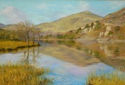 ‡ STEVEN JONES (contemporary, 20th century) pastel - entitled verso 'Nant Gwynant', signed lower
